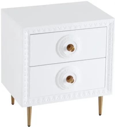 Bovey White Lacquer Side Table