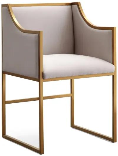 Atara Cream Velvet Gold Chair