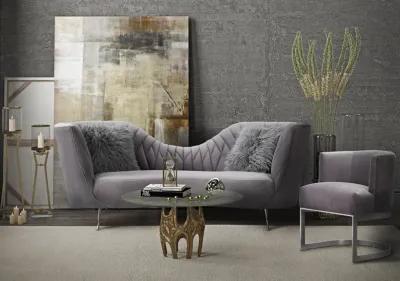 Eva Grey Velvet Sofa