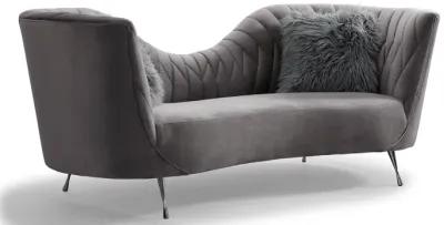 Eva Grey Velvet Sofa