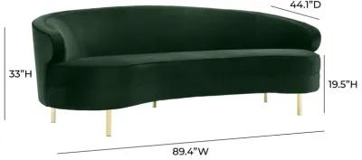 Baila Forest Green Velvet Sofa