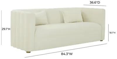 Callie Cream Velvet Sofa