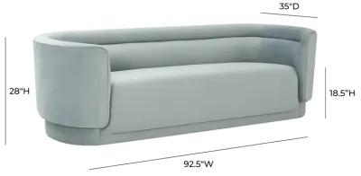 Macie Sea Blue Velvet Sofa