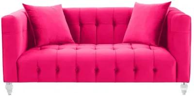 Bea Hot Pink Velvet Loveseat