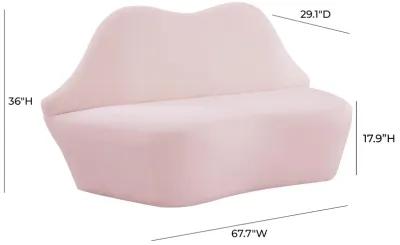 Lips Blush Velvet Settee