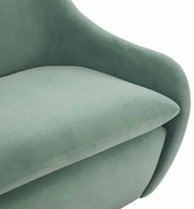 Cellia Frost Blue Velvet Loveseat