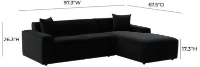 Olafur Black Velvet Sectional - RAF