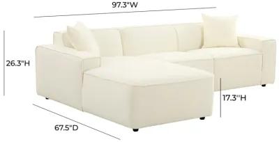 Olafur Cream Linen Sectional - LAF