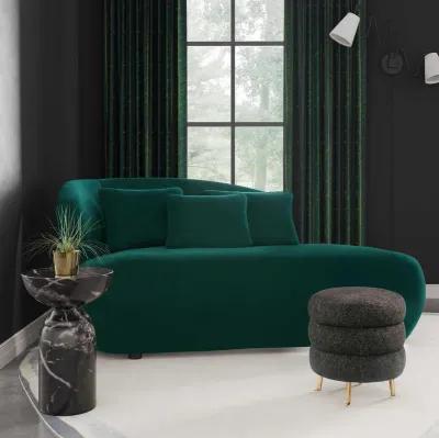 Galet Green Velvet Chaise