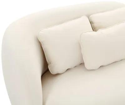 Galet Cream Velvet Chaise