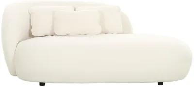 Galet Cream Velvet Chaise