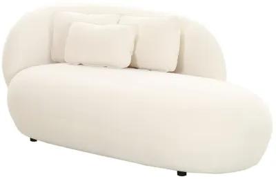 Galet Cream Velvet Chaise