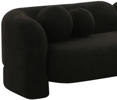 Amelie Black Faux Fur Sofa