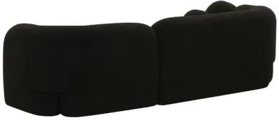 Amelie Black Faux Fur Sofa