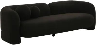 Amelie Black Faux Fur Sofa