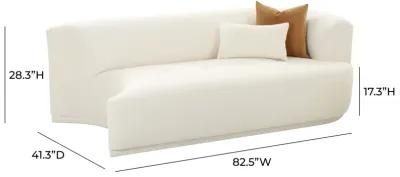 Fickle Cream Boucle Modular RAF Loveseat