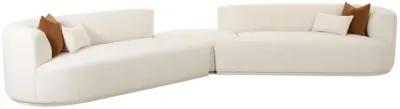 Fickle Cream Boucle 3-Piece Modular Sectional