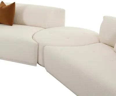 Fickle Cream Boucle 4-Piece Modular LAF Sectional