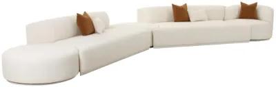 Fickle Cream Boucle 5-Piece Modular Chaise Sectional