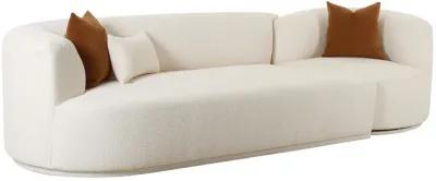 Fickle Cream Boucle 2-Piece Modular LAF Sofa