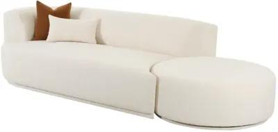 Fickle Cream Boucle 2-Piece Chaise Modular LAF Sofa