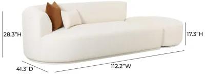 Fickle Cream Boucle 2-Piece Chaise Modular LAF Sofa