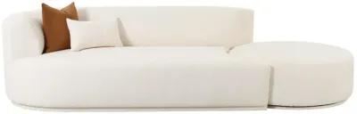 Fickle Cream Boucle 2-Piece Chaise Modular LAF Sofa