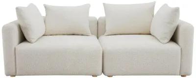 Hangover Cream Boucle Loveseat