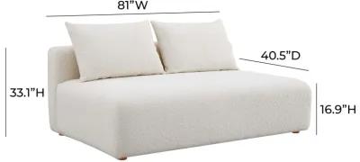 Hangover Cream Boucle Modular Loveseat