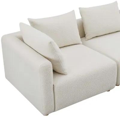 Hangover Cream Boucle 5-Piece Modular L-Sectional