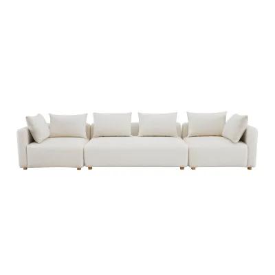 Hangover Cream Boucle 145" Long Sofa