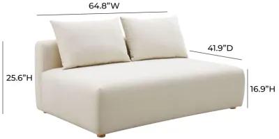 Hangover Cream Performance Linen Modular Loveseat