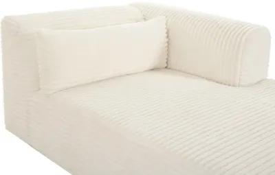 Tarra Fluffy Oversized Cream Corduroy Modular RAF Chaise