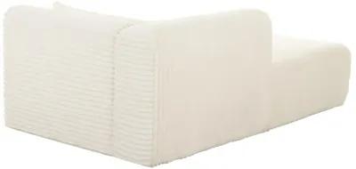 Tarra Fluffy Oversized Cream Corduroy Modular LAF Chaise