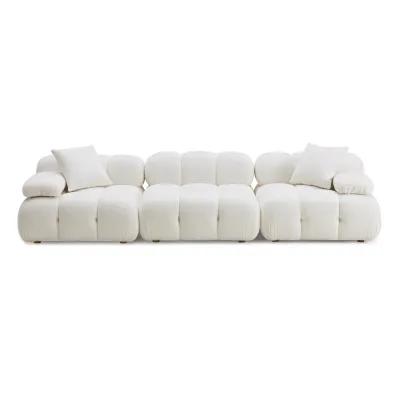 Calliope Cream Vegan Shearling Modular Sofa