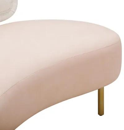 Tischa Cream Boucle & Blush Velvet Sofa