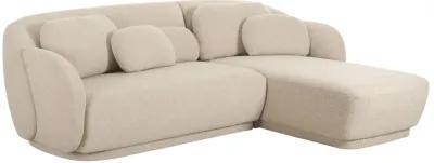 Misty Cream Boucle Sectional - RAF