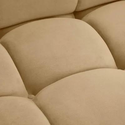 Calliope Cafe Au Lait Performance Velvet Modular Loveseat