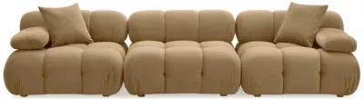 Calliope Cafe Au Lait Performance Velvet Modular Sofa