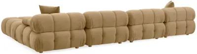 Calliope Cafe Au Lait Performance Velvet 6-piece Modular U-Sectional