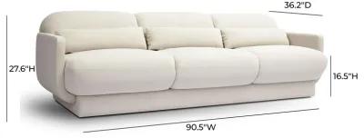 Azalea Cream Velvet Sofa