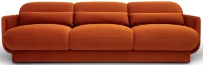 Azalea Rust Orange Velvet Sofa