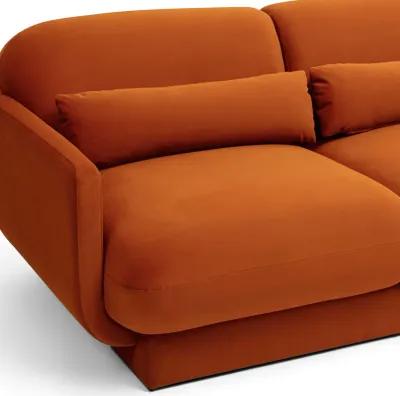 Azalea Rust Orange Velvet Sofa