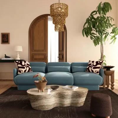 Azalea Powder Blue Velvet Sofa