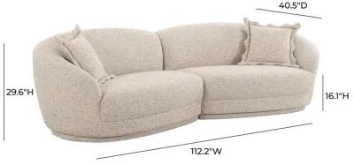 Marion Two-Tone Textured Boucle Sectional