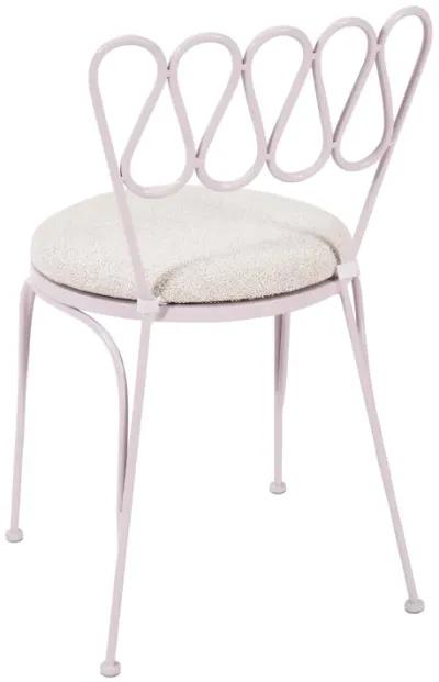 Erica Pink Wrought Iron Outdoor Chair