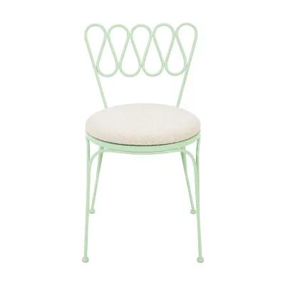 Erica Mint Green Wrought Iron Outdoor Chair