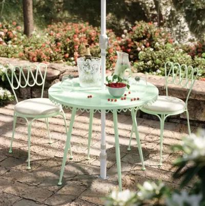 Erica Mint Green Wrought Iron Outdoor Chair