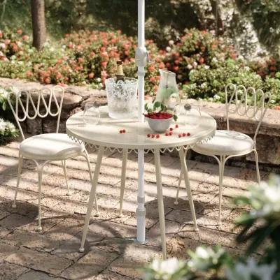 Erica Cream Wrought Iron Outdoor Chair