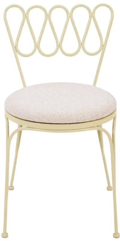 Erica Cream Wrought Iron Outdoor Chair